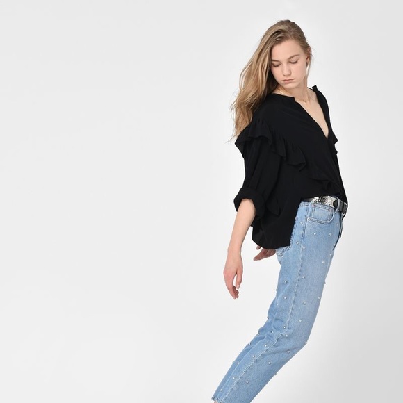 Etoile Isabel Marant Welby Ruffle Blouse - Picture 2 of 9